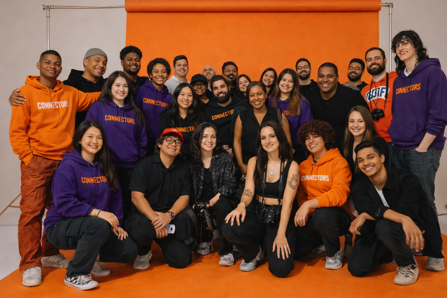 Connectors group photo in the studio
